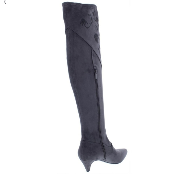 Impo Edeva Embroidery gray over the knee boots. Size 7 - Picture 2 of 12
